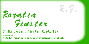 rozalia finster business card